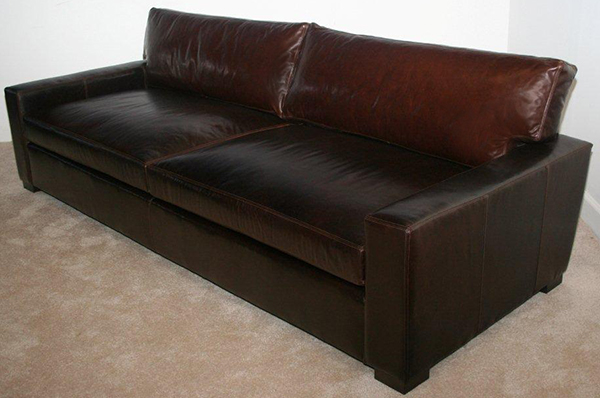 Madison sofa in Special Order Leather Mont Blanc Truffle 108