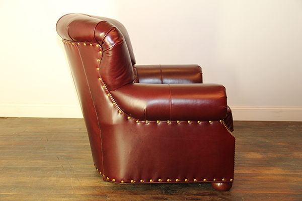 Side View of Tufted Fan back chair