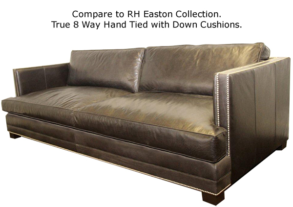 Phoenix Leather Sofa. Compare to RH Easton Collection.