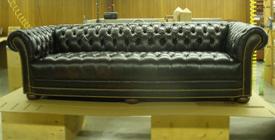 Bristol Fully Tufted Sofa in Echo Cigar