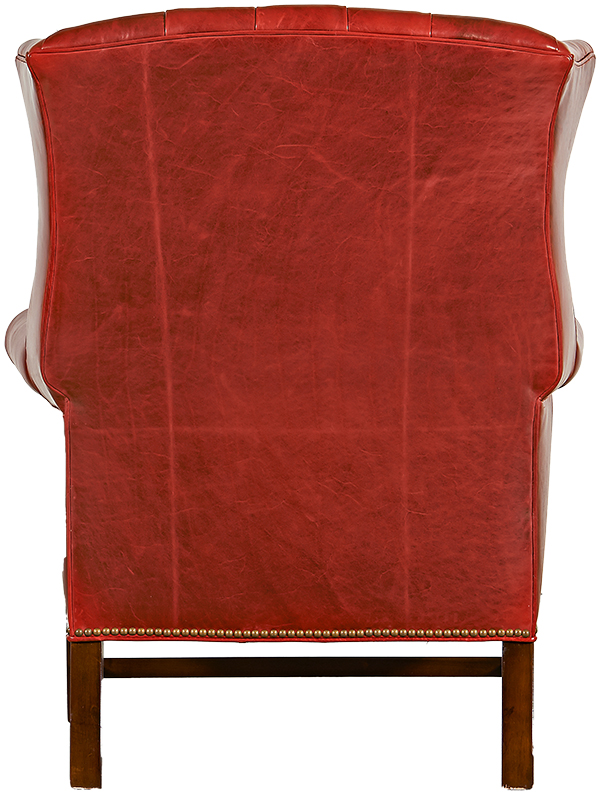 Tufted Back Chippendale Wing Chair