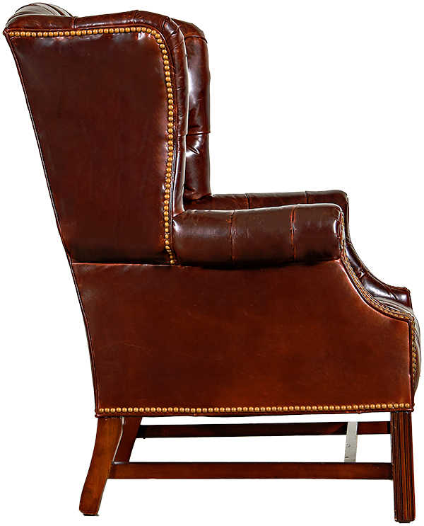 Tufted Chippendale Wing Chair